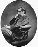 Portrait taken in 1868 during Dickens's second visit to the US, by an American photographer called  Jeremiah Gurney (1812-86), who had a studio in Manhattan.